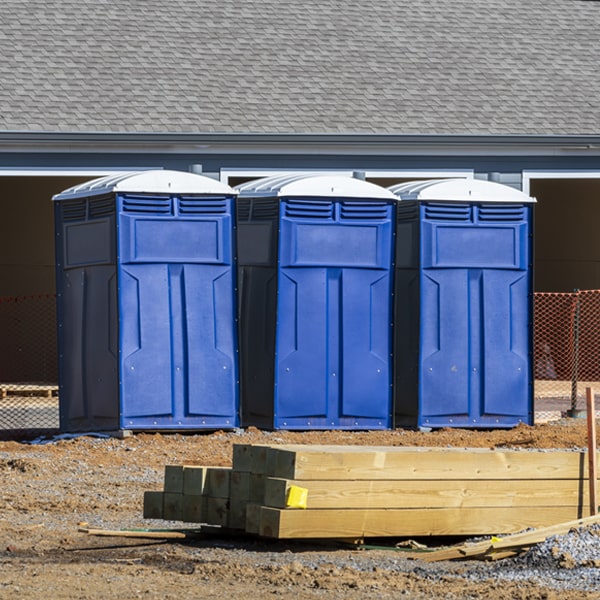 how often are the porta potties cleaned and serviced during a rental period in Seaton